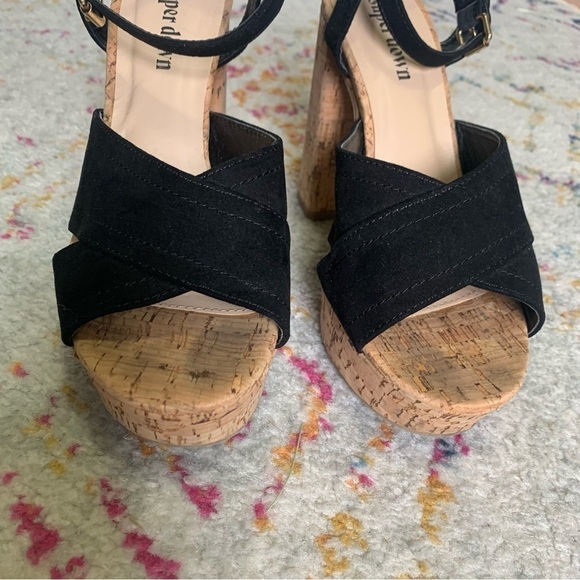 Superdown Sarah Suede Heels in Black sz 7.5 - Picture 3 of 5
